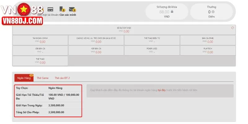 Chú ý các điều quan trọng khi rút tiền VN88 để giao dịch nhanh chóng và thuận lợi