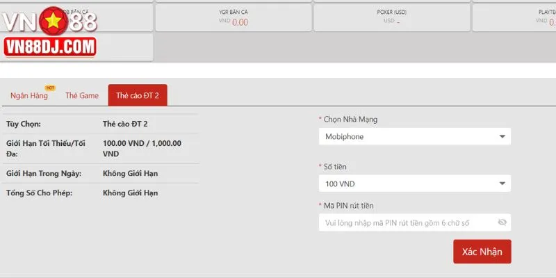 Rút qua thẻ cào điện thoại nhanh chóng, nhận ngay trong email của bạn